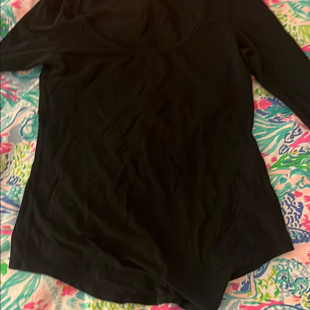 Lululemon Athletica Black Long Sleeve Button Down Shirt